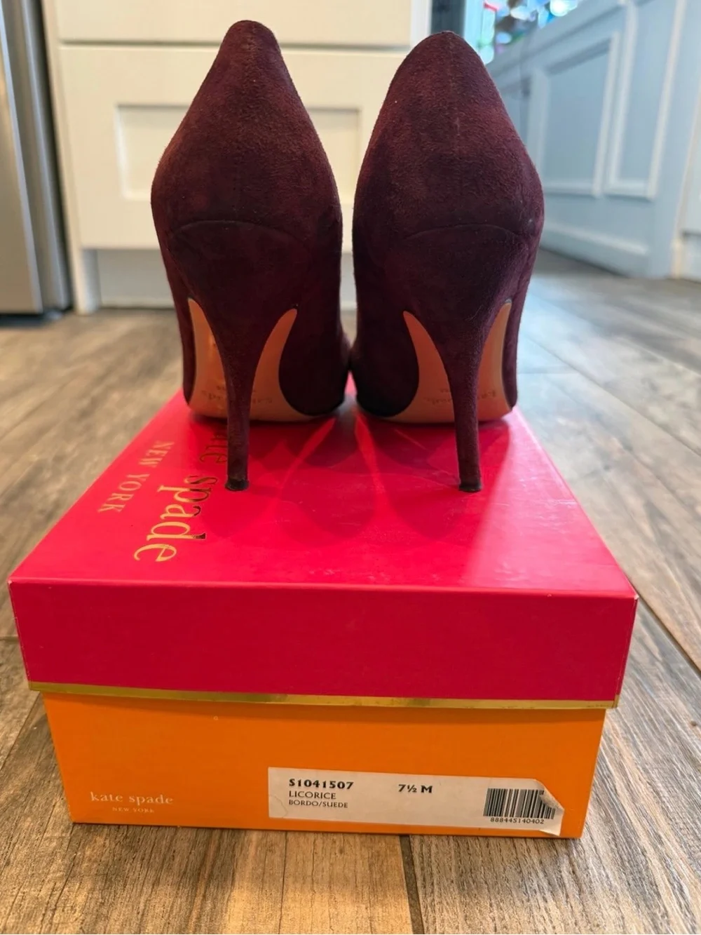 kate spade Burgundy Suede Pointed-Toe Stiletto Pumps